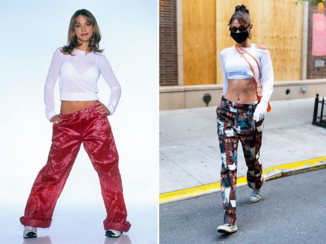 Britney và Bella Hadid.