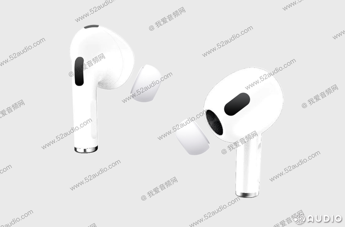 AirPods 3 sẽ có thiết kế tương tự AirPods Pro. Ảnh: 52audio