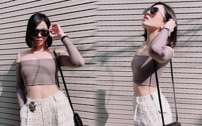 Lệ Quyên khẳng định quần suông không bao giờ hết mốt, eo con kiến chả bao giờ lỗi thời Ảnh 2