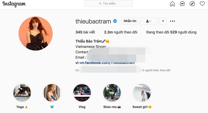 Thiều Bảo Trâm vượt mốc 2.3 triệu người theo dõi.