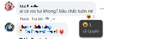 Lệ Quyên thả 'haha' cho bình luận chắc chắn cô đang mang thai.