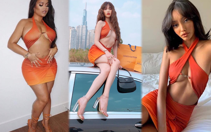 Ngọc Trinh không hề lép vế khi đụng váy cắt xẻ hiểm hóc với các hot girls thế giới Ảnh 2