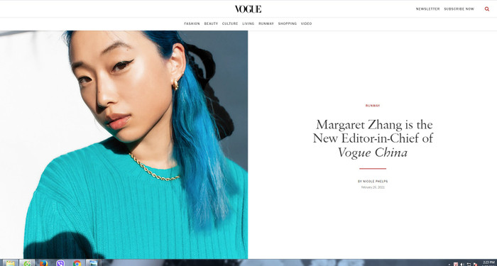 Tờ Vogue Mỹ cũng có bài viết ca ngợi về cô nàng Tổng biên tập trẻ tuổi Margaret. Hiện cô nàng có lượng followers gần 1,2 triệu người trên trang instagram cá nhân 