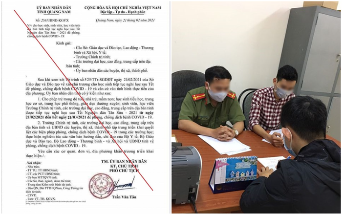 Quảng Nam: Một học sinh THCS làm giả văn bản cho nghỉ học thêm 1 tháng để phòng dịch Ảnh 2