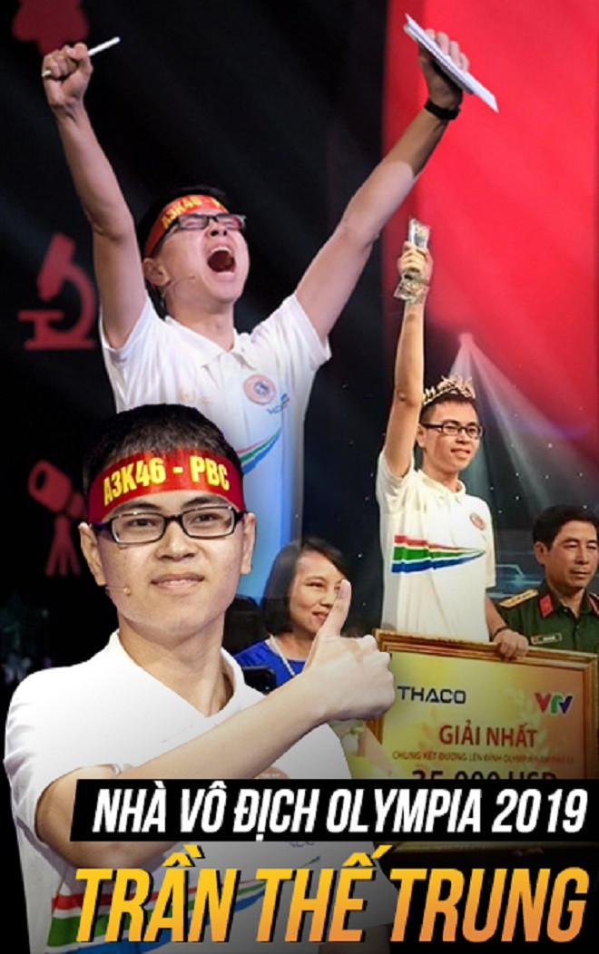 Thế Trung chính là nhà vô địch 'Đường lên đỉnh Olympia' 2019. 