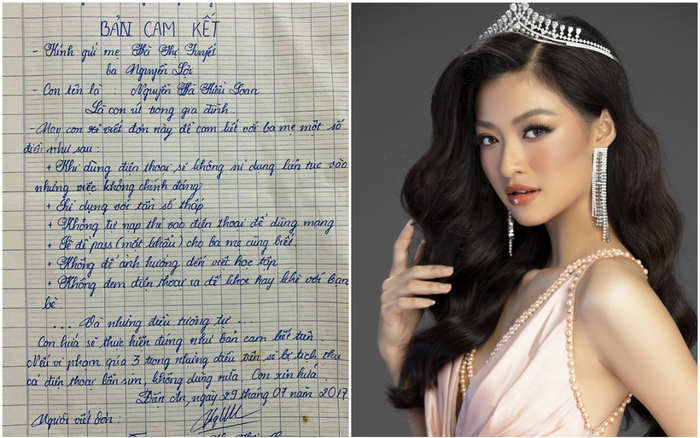 Dân mạng 'dở khóc dở cười' khi soi bản cam kết sử dụng điện thoại của Á hậu Kiều Loan thời THPT Ảnh 2