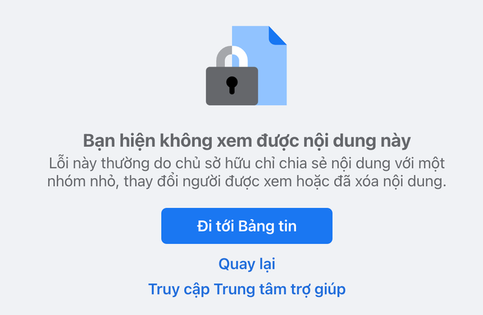Sau bài đăng cảnh báo, tài khoản giả mạo HiếuPC hiện tại đã không còn có thể truy cập được. (Ảnh chụp màn hình)