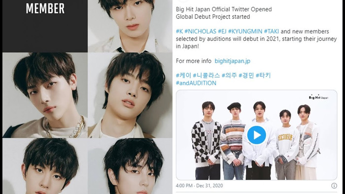 Big Hit cho biết sẽ cho ra mắt một nhóm nhạc nam Nhật Bản mới trong năm nay.