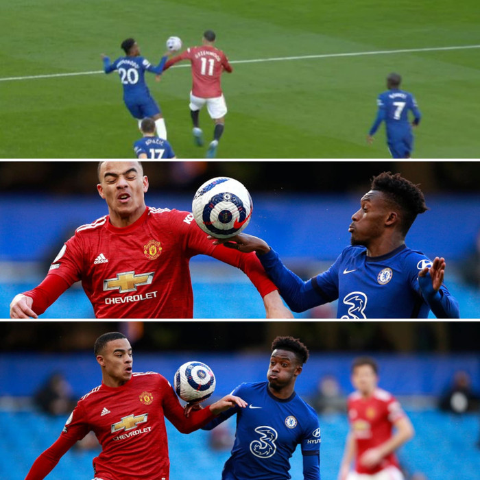 Cận cảnh tình huống gây tranh cãi phút 15 trận Chelsea vs MU.