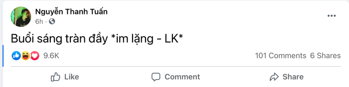 Status mà JustaTee đăng tải sau khi đăng tải clip 'tố' vợ ngủ ngáy sau khi sinh