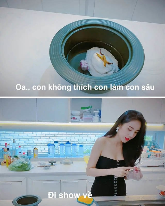 Thủy Tiên cũng là người đẹp tin dùng món dược liệu quý hiếm này. Khác với Ngọc Trinh, cô lại chọn cách nấu với bào ngư