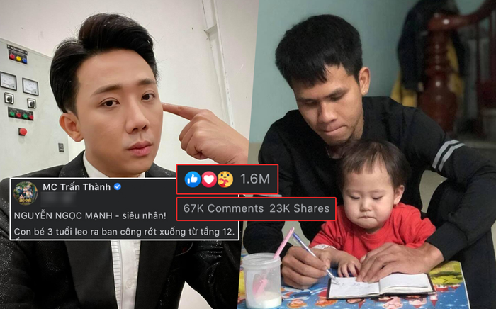 Màn cảm kích của Trấn Thành dành cho anh Mạnh cứu cháu bé 2 tuổi gây sốt với 2 triệu tương tác Ảnh 2