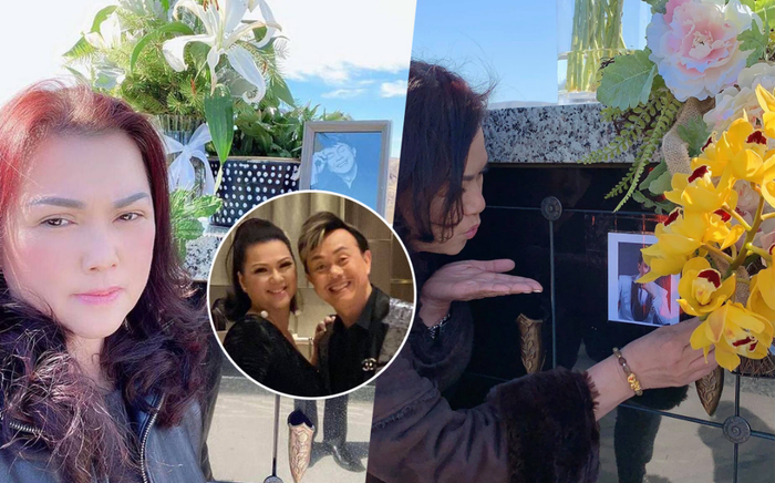 Khoảnh khắc bà xã Phương Loan 'hôn gió' trước di ảnh cố NS Chí Tài khiến fan xúc động Ảnh 2