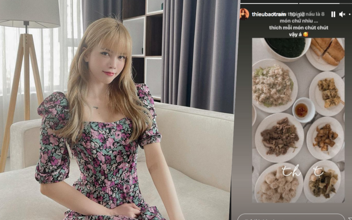 Thiều Bảo Trâm nấu 1 bàn 8 món ăn, cư dân mạng ngay miệng hỏi 'liệu Chủ tịch có tiếc hay không'? Ảnh 2