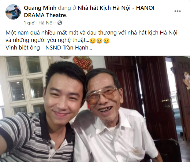 Diễn viên Minh Tít vĩnh biệt NSND Trần Hạnh.