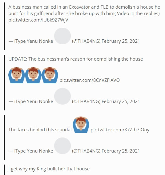 Tài khoản @THAB4NG cập nhật sự việc trên Twitter.