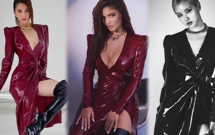 Ngọc Trinh diện váy đỏ latex kén dáng 'đụng độ' Kylie Jenner & Rosé BlackPink Ảnh 2