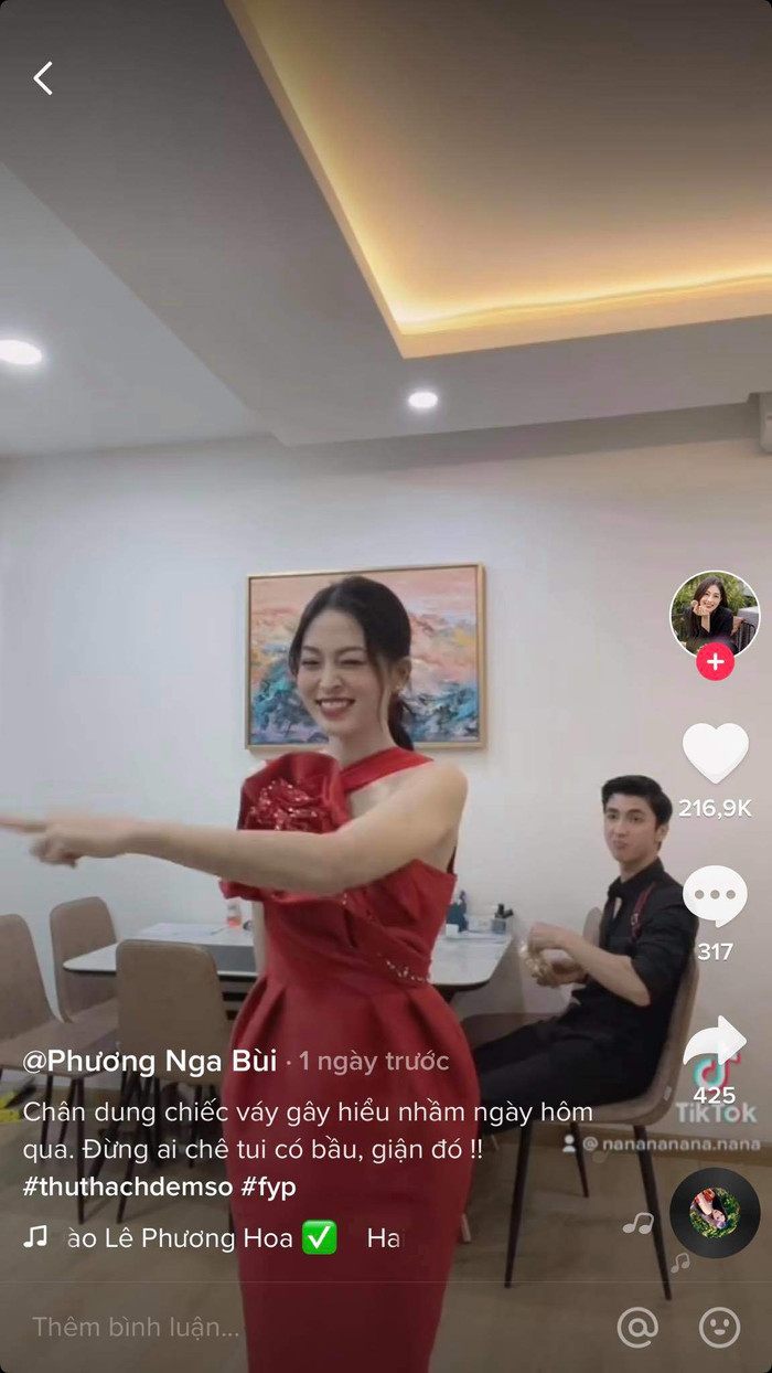 Tuy nhiên sau đó, chính Nàng Hậu cũng đã đính chính tất cả là do chiếc váy gây hiểu nhầm mà thôi. 