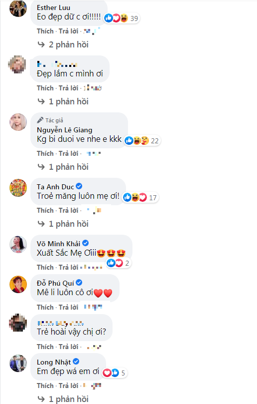 Bên dưới bài đăng, đông đảo bạn bè nghệ sĩ và cư dân mạng đã để lại bình luận khen ngợi cho nhan sắc của nữ diễn viên