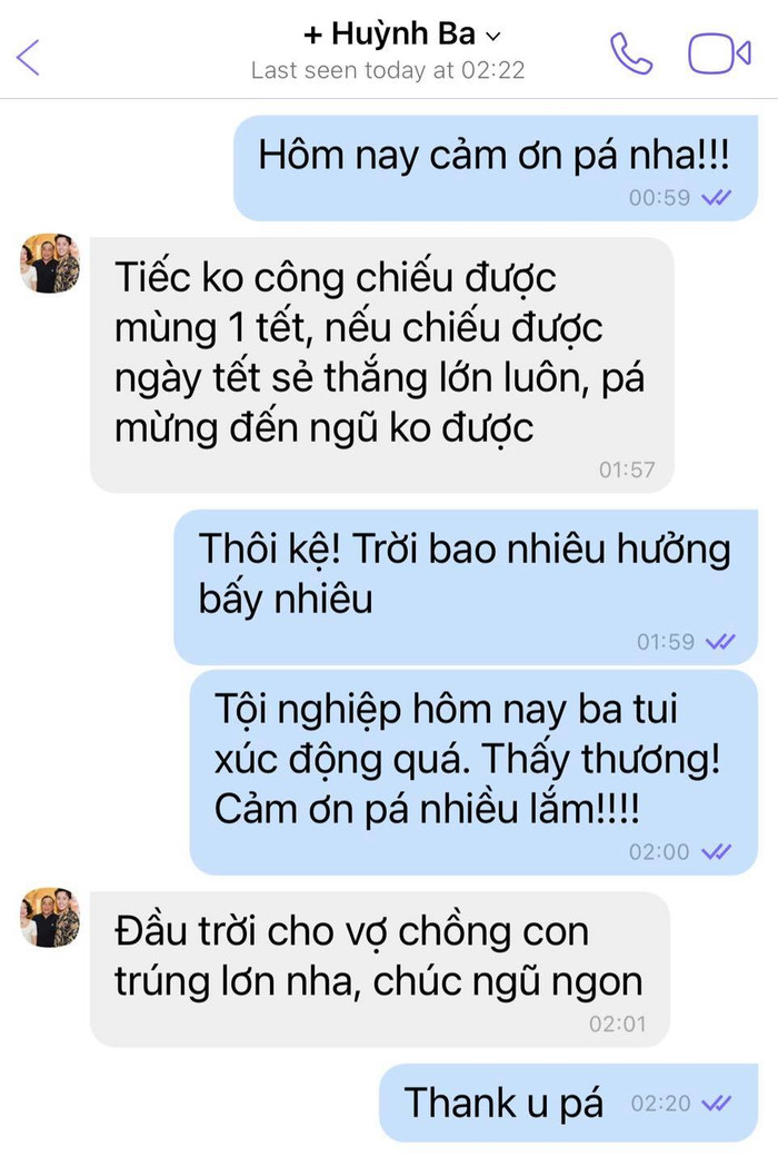 Trấn Thành - Hari chia sẻ tin nhắn với bố, nam diễn viên tiết lộ 5 lần mình khiến bố rơi nước mắt Ảnh 3