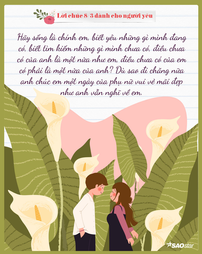 Những câu chúc hay, độc lạ dành cho 'nửa kia của thế giới' trong ngày 8/3 Ảnh 8
