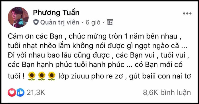 Jack canh đúng 0 giờ sáng để gửi lời chúc mừng tròn 1 năm thành lập fanclub (28/3/2019 - 28/3/2020)