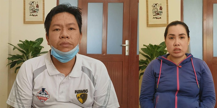 Ngô Thành Chương và vợ là Trần Thị Thẻn. Ảnh: PLO