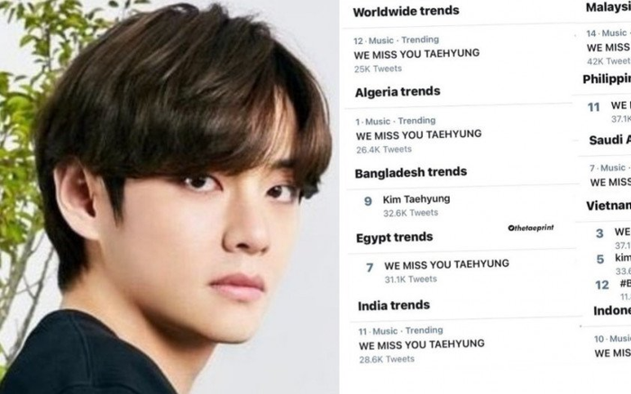 V (BTS) loạt top trending thế giới vì 'lặn mất tăm' trên mạng xã hội Ảnh 2