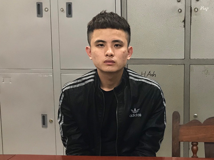 Đối tượng Tăng Văn Cương tại cơ quan công an. (Ảnh: Công an tỉnh Bắc Giang).