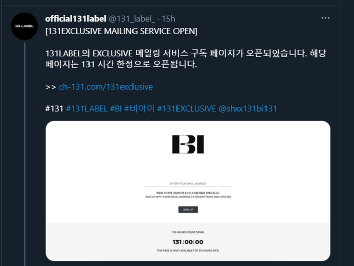 B.I chia sẻ kênh đăng ký tới người hâm mộ