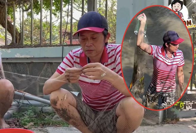 NSƯT Hoài Linh gây chú ý với hình ảnh 'chân lấm tay bùn' lội ao, bắt cá Ảnh 2