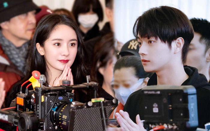 Không sợ Ngụy Đại Huân ghen, Dương Mịch nhìn chằm chằm 'tình trẻ' Hứa Khải trên phim trường Ảnh 2