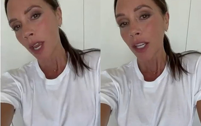 Hình ảnh cắt từ clip chúc mừng ngày Quốc tế phụ nữ vừa qua của Victoria Beckham 