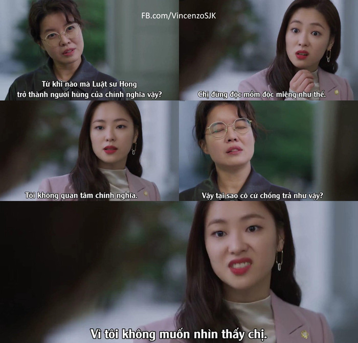 Myung Hee biết rõ thủ đoạn của Vincenzo và Cha Young, nhưng cô cũng chẳng quan tâm 