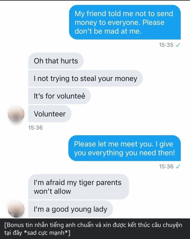 Đoạn tin nhắn trao đổi của cô gái với nam thanh niên người Ấn Độ