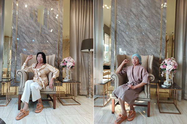 Sitang Buathong tới viện thẩm mỹ làm phẫu thuật nâng ngực. 