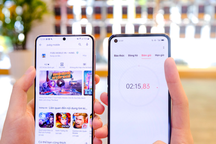 Chiếc smartphone cao cấp mất 2 phút 16 giây để hoàn thành việc tải và cài đặt ứng dụng.