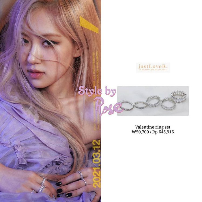 Set nhẫn từ local brand Hàn JusLoveR ~ 1 triệu VND.