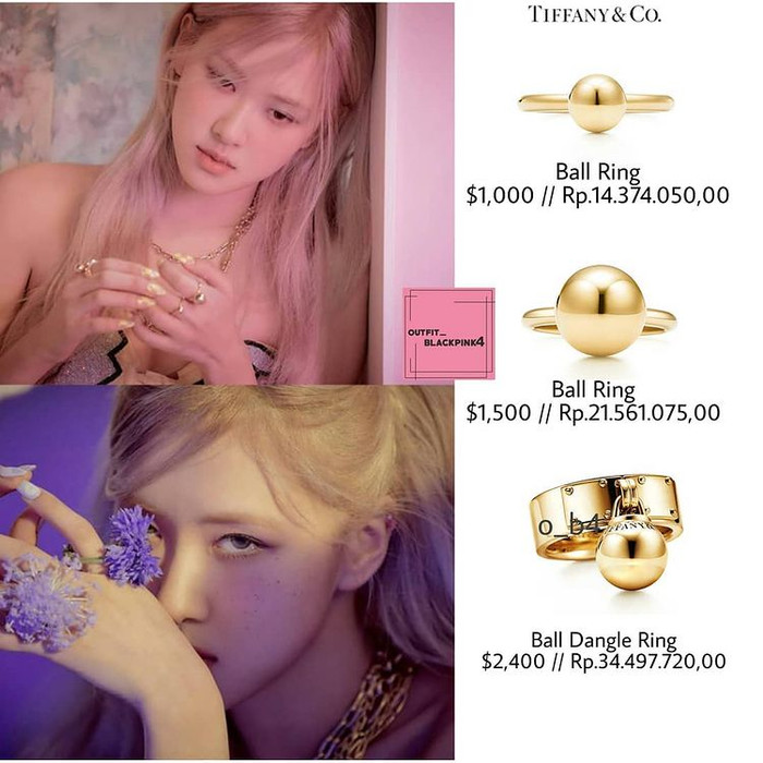 Bộ nhẫn cùng từ Tiffany & Co với tổng trị giá tương đương 113 triệu VND.