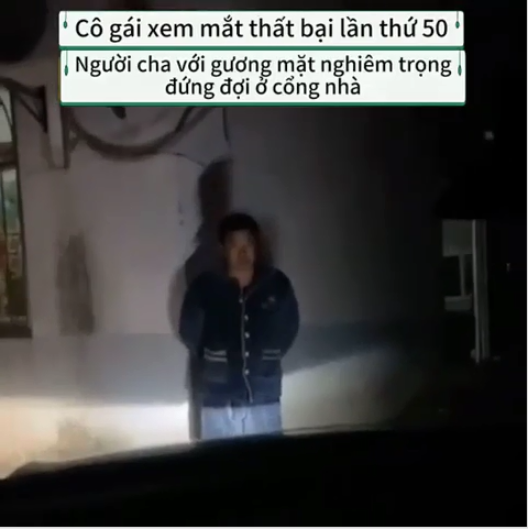 Biểu cảm hài hước của ông bố chờ con xem mặt lần thứ 50.
