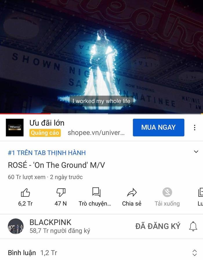 ROSÉ (BLACKPINK)- ON THE GROUND chính thức chốt hạ top 1 trending Việt Nam sau 2 ngày ra mắt Ảnh 2