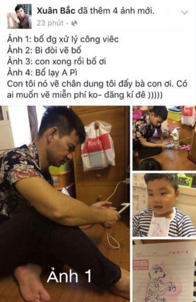 Bi Béo từng vẽ chân dung cho bố cách đây 5 năm
