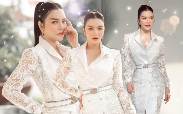 Lý Nhã Kỳ diện váy ren trắng giá ngàn đô, đẹp như nữ thần ánh sáng mê hoặc bao ánh nhìn Ảnh 2