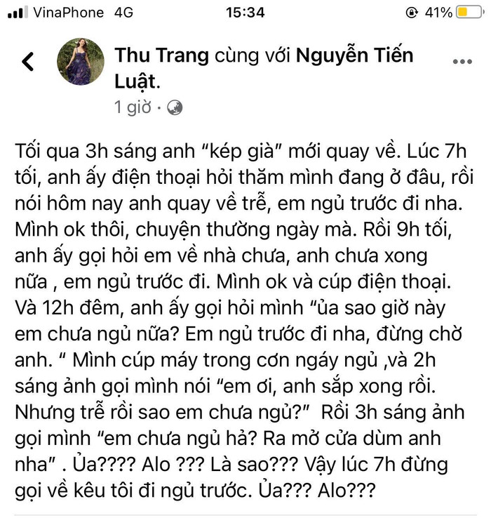 Tiến Luật làm Thu Trang mất ngủ lý do làm các bà vợ đồng cảm Ảnh 2