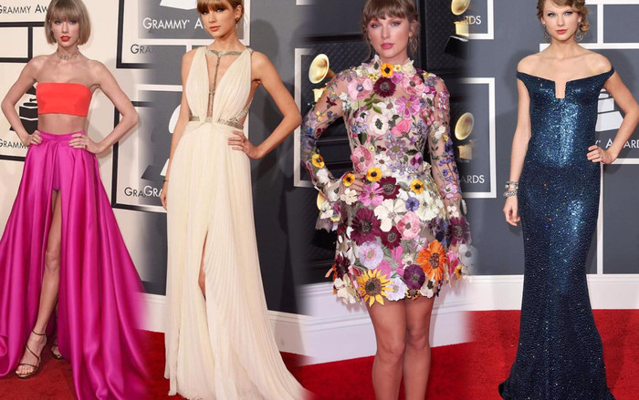 Thời trang thảm đỏ Grammy của Taylor Swift, váy hoa hoét rối mắt 2021 bị chê thảm họa' Ảnh 2