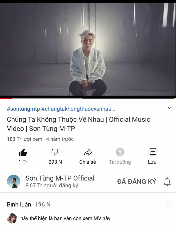 Sơn Tùng M-TP cán mốc MV thứ 7 đạt 1 triệu like, chút ngọt trong đắng sau những đợt sóng drama Ảnh 3