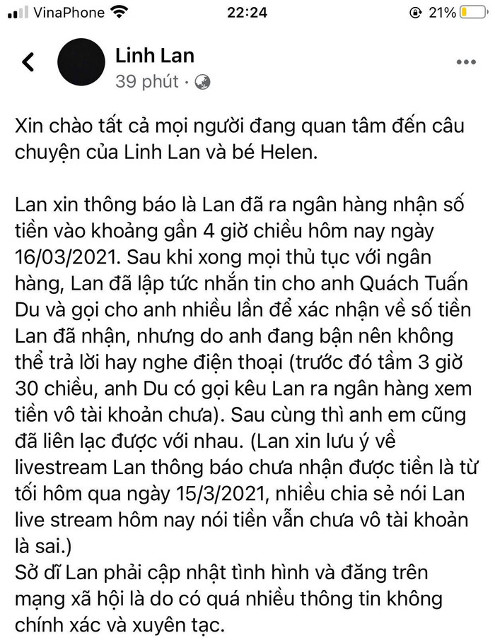 Vợ hai Vân Quang Long chính thức lên tiếng về ồn ào tiền bạc thời gian gần đây Ảnh 2