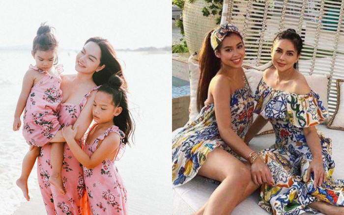 Phạm Quỳnh Anh, mẹ con rich kid Tiên Nguyễn diện váy hoa ngọt ngào - xứng đáng họa tiết 'đỉnh của chóp' Ảnh 2