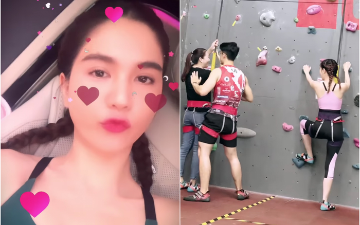 Đi leo núi cùng Ngọc Trinh nhưng Thuý Kiều lại quấn quýt bên trai đẹp Ảnh 2