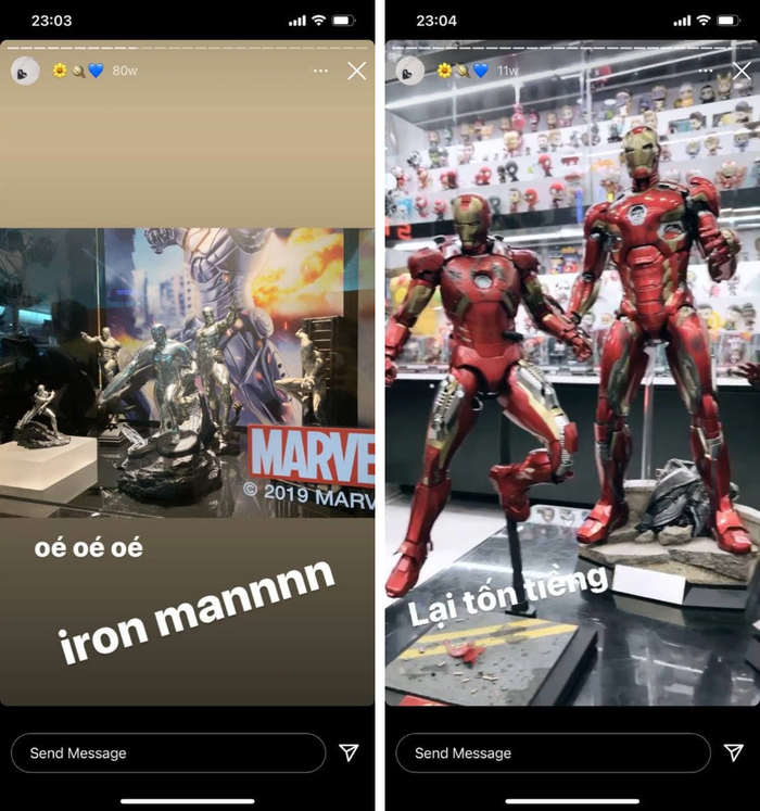  Họ có cùng sở thích là sưu tầm những món đồ chơi Marvel